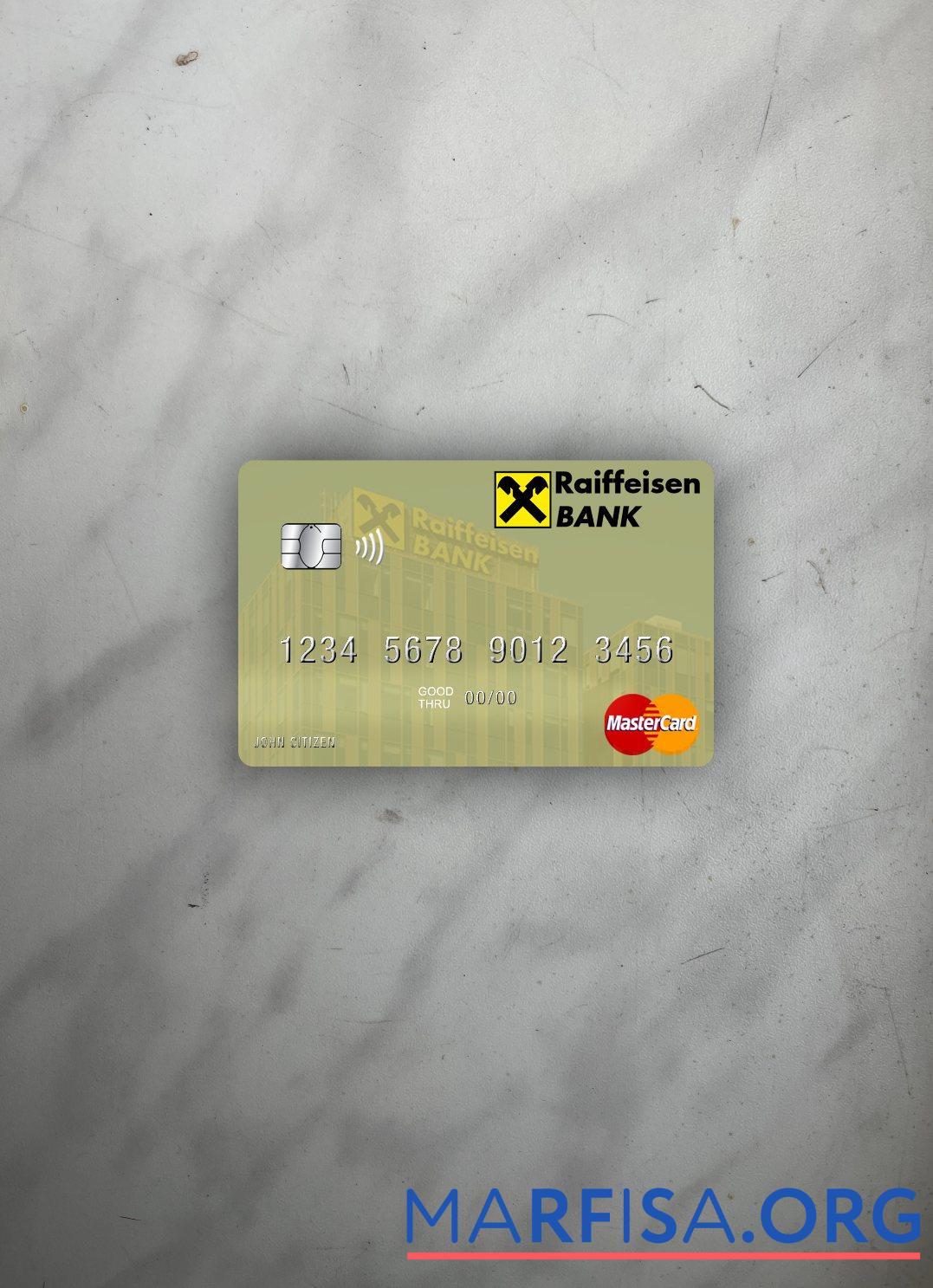 Realistic Serbia Raiffeisen banka a.d. Beograd mastercard photolook front real example